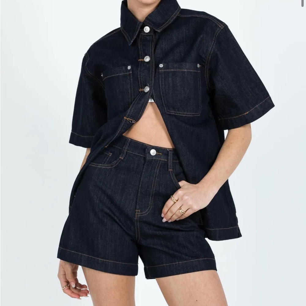 Dark Denim Short Sleeve Jacket